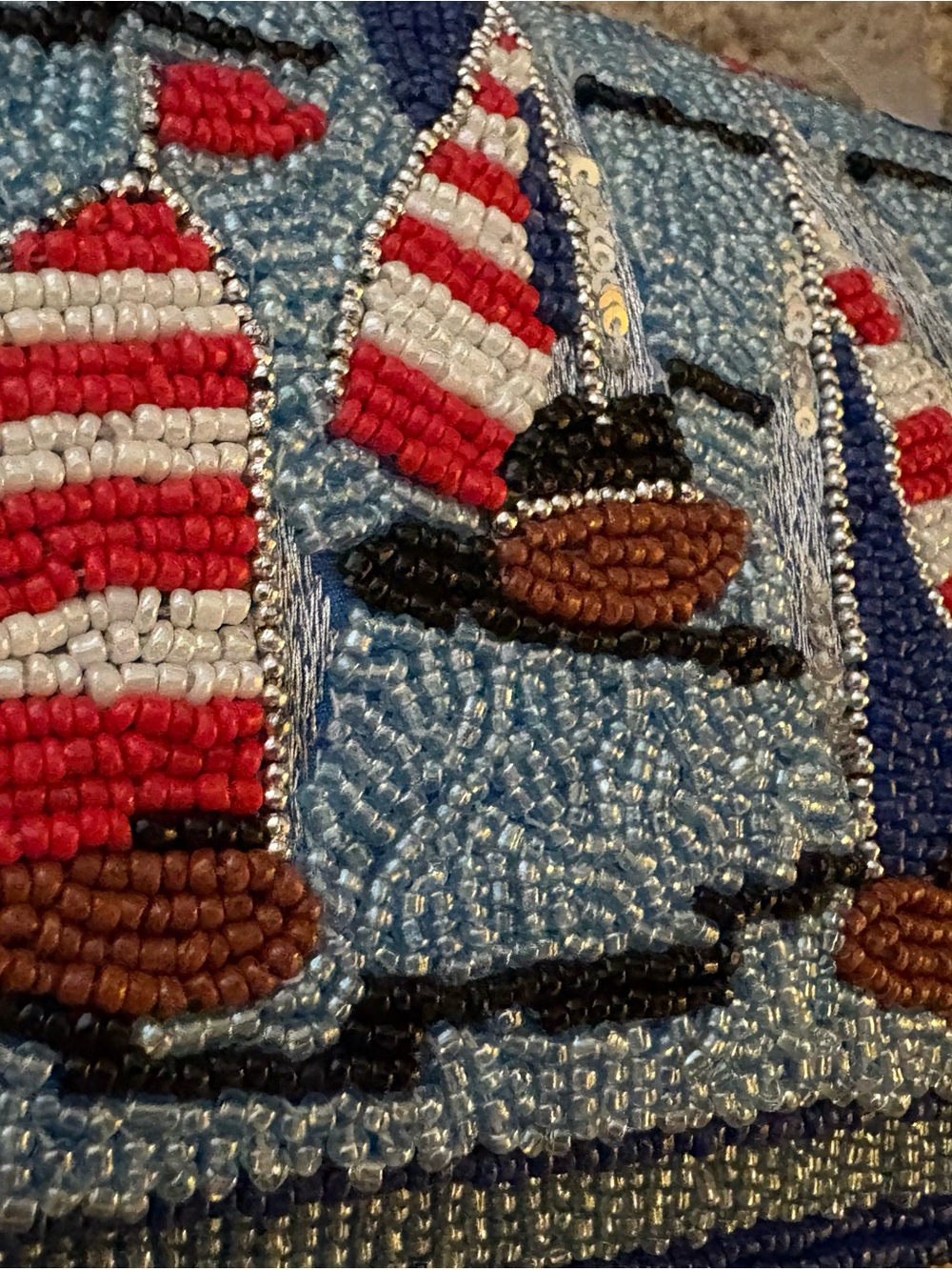 Beaded Sailboat Shoulder Bag - Picture 4 of 10